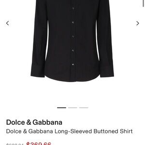 Dolce & Gabbana Black Casual Button Down Shirt